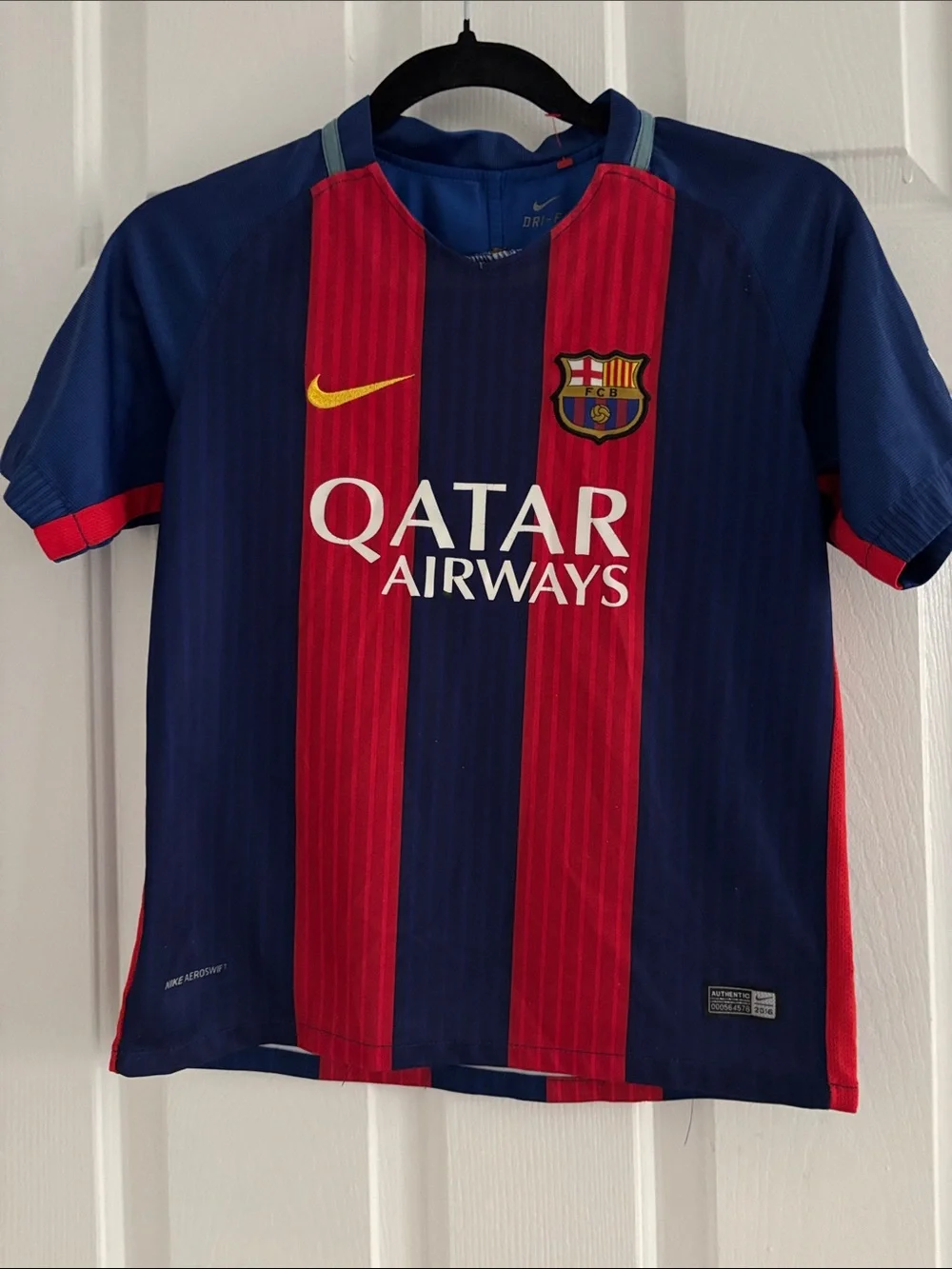 Nike FC Barcelona Kids Jersey - Navy & Red with Yellow Swoosh